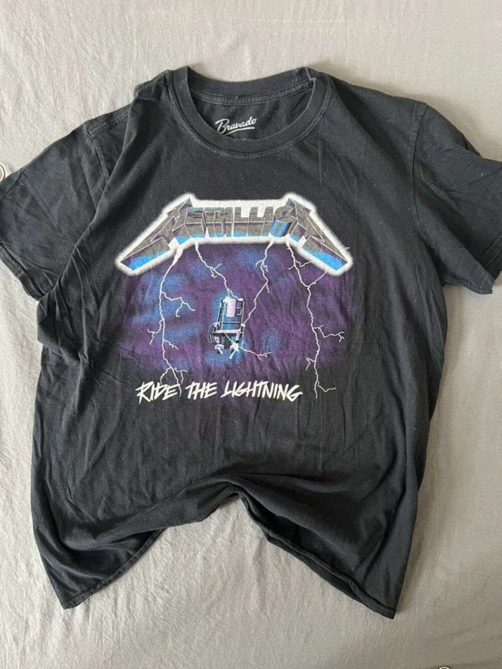 Metallica Bravado 2017 Ride The Lightning Tee Band Tshirt Heavy Metal Rock Large